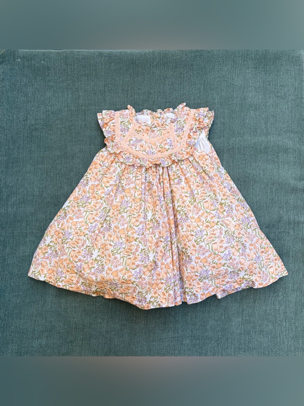 Janie and Jack Little Garden Floral Smocked Ruffle Dress